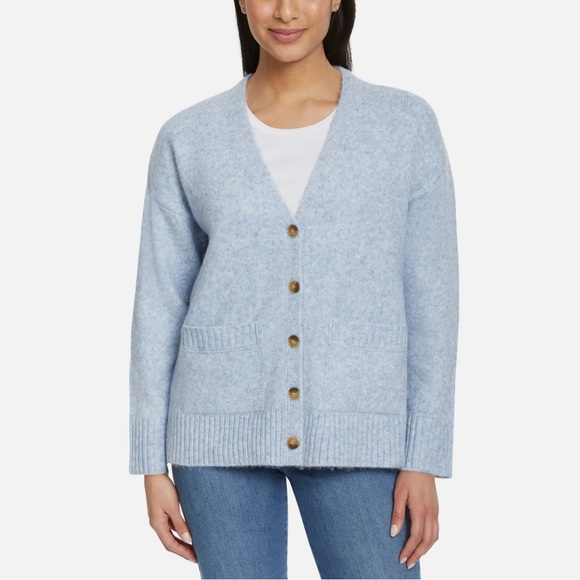 Ella Moss Sweaters - 68 Ella Moss Sky Blue Button-Up Cardigan
